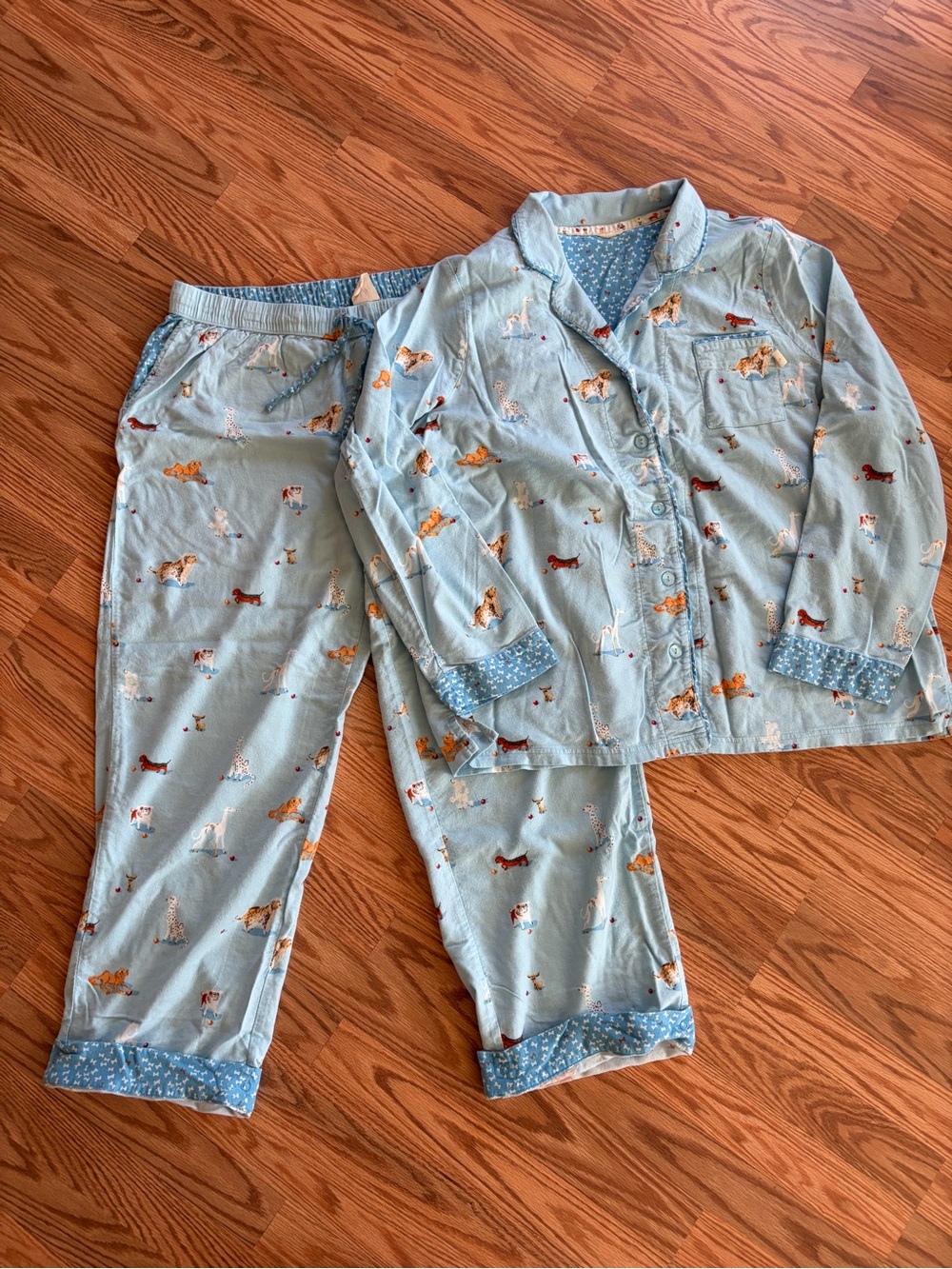Munki Munki dog print bamboo blend pajama set size XL